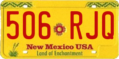 NM license plate 506RJQ