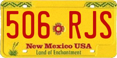 NM license plate 506RJS