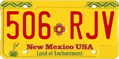 NM license plate 506RJV