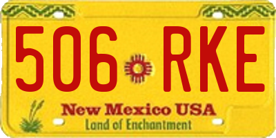 NM license plate 506RKE