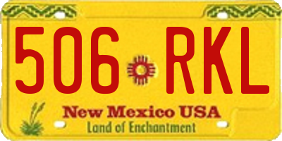 NM license plate 506RKL