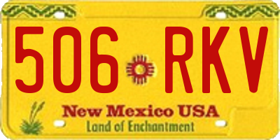 NM license plate 506RKV