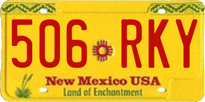 NM license plate 506RKY