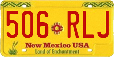 NM license plate 506RLJ