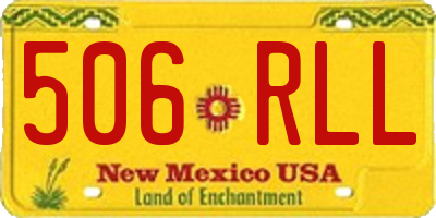 NM license plate 506RLL