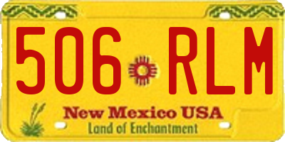 NM license plate 506RLM