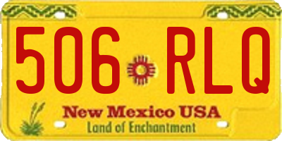 NM license plate 506RLQ