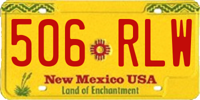 NM license plate 506RLW
