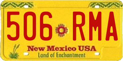NM license plate 506RMA