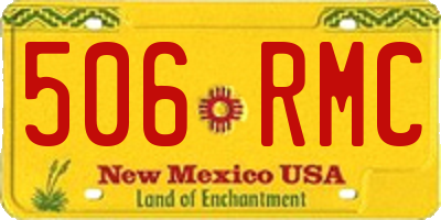 NM license plate 506RMC