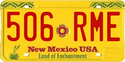 NM license plate 506RME