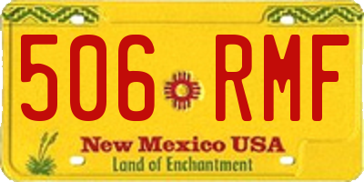 NM license plate 506RMF