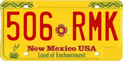 NM license plate 506RMK