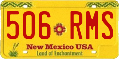 NM license plate 506RMS