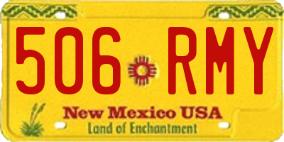 NM license plate 506RMY