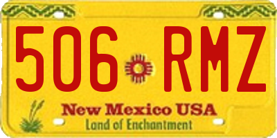 NM license plate 506RMZ