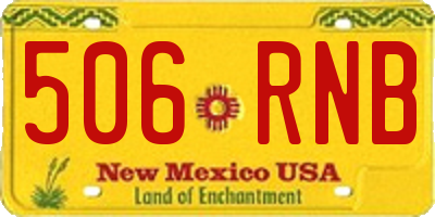 NM license plate 506RNB