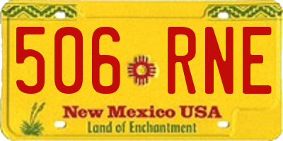 NM license plate 506RNE