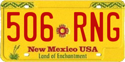 NM license plate 506RNG