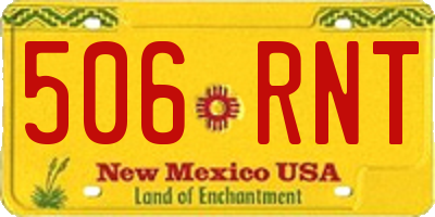 NM license plate 506RNT