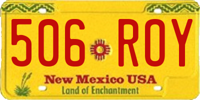 NM license plate 506ROY