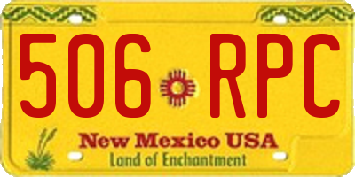 NM license plate 506RPC