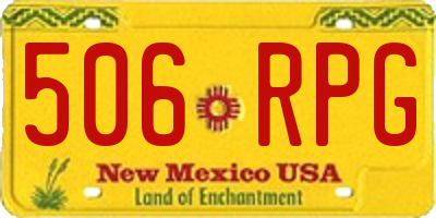 NM license plate 506RPG