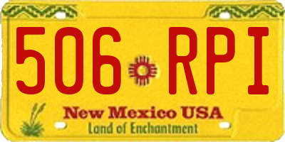 NM license plate 506RPI