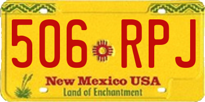 NM license plate 506RPJ
