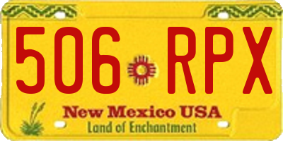 NM license plate 506RPX