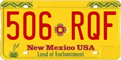 NM license plate 506RQF