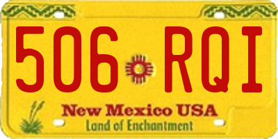 NM license plate 506RQI