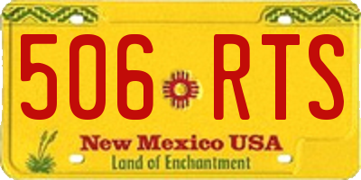 NM license plate 506RTS