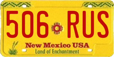 NM license plate 506RUS