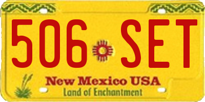 NM license plate 506SET