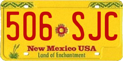 NM license plate 506SJC
