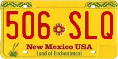 NM license plate 506SLQ