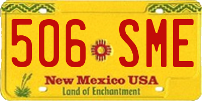 NM license plate 506SME
