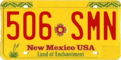 NM license plate 506SMN