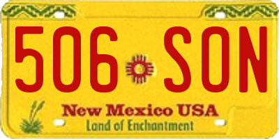 NM license plate 506SON