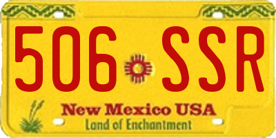 NM license plate 506SSR