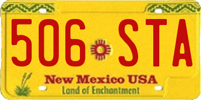 NM license plate 506STA