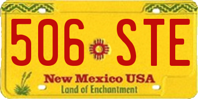 NM license plate 506STE