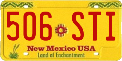 NM license plate 506STI