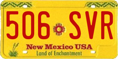 NM license plate 506SVR
