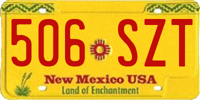NM license plate 506SZT