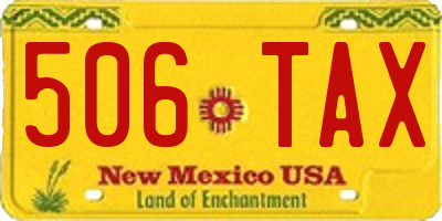 NM license plate 506TAX