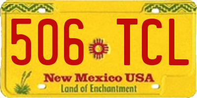 NM license plate 506TCL