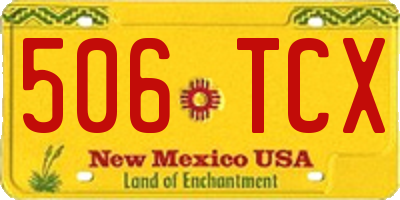 NM license plate 506TCX