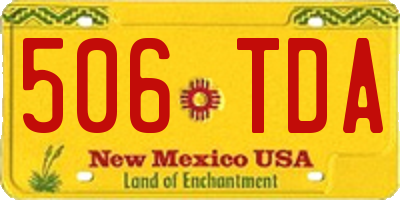 NM license plate 506TDA